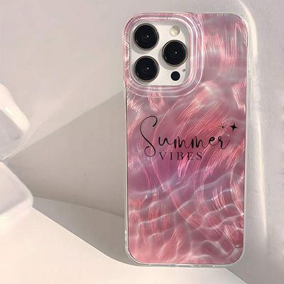 Sommer frische rosa Wasserwellen-Druckhülle für Samsung Galaxy A56 A36 A16 A55 A35 A54 A34 A53 S25 Ultra S24 S23 S22 Plus FE Abdeckung