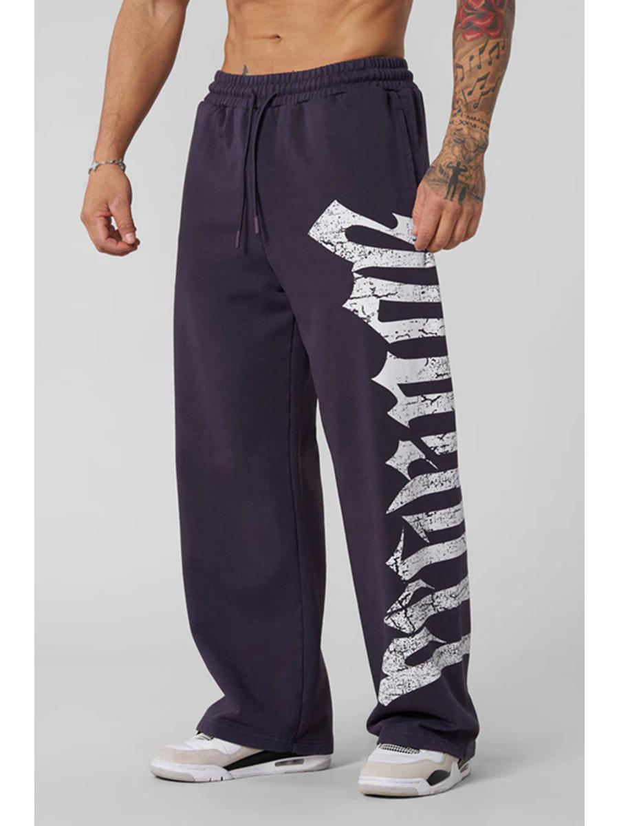 

Мужские широкие спортивные штаны с крупным принтом - Повседневные модные джоггеры M