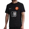 Slim Fit Round Neck Short Sleeve Soccer Shirt Men Tops Black FZ9712-011