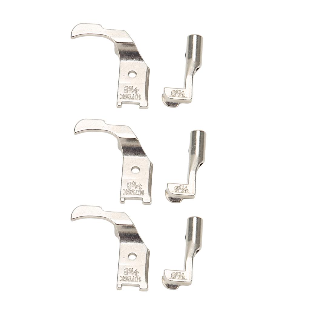 3 Sets Nähmaschinen-Nähfuß Glättend Robust Stahl Leicht Flexibel Nähfuß-Set für Reparatur Ersatz