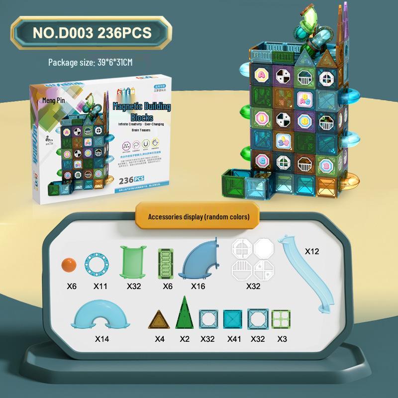 Multicolored 3D Magnetic Building Blocks for Kids 50cm