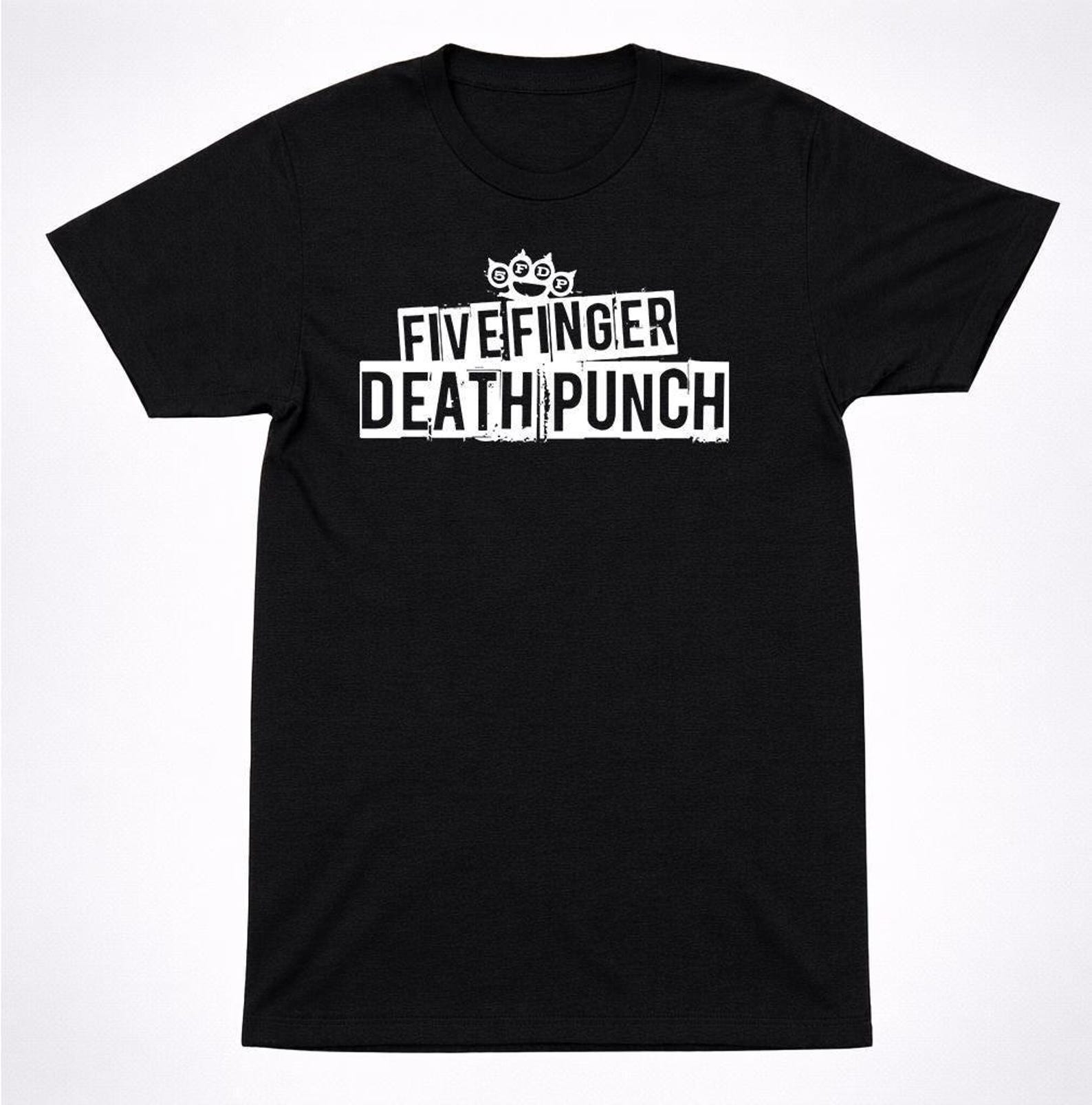 Five Finger Death Punch Band Shirt - Black Heavy Metal Tee 2XL