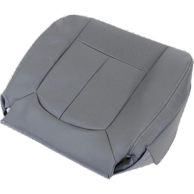 Priprilod Gray Perforated Leather Driver Side Bottom Replacement Seat Cover Compatible with Ford F150 Lariat 2009 2010 2011 2012 2013 2014