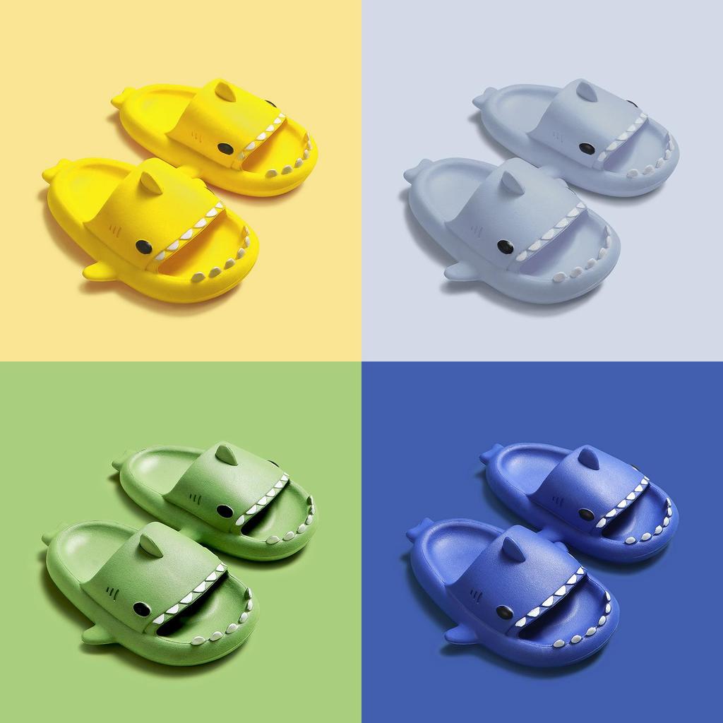 Cute Toddler Cartoon Sharks Non-slip Slippers For Boys And Girls Soft Breathable Eva Sandals