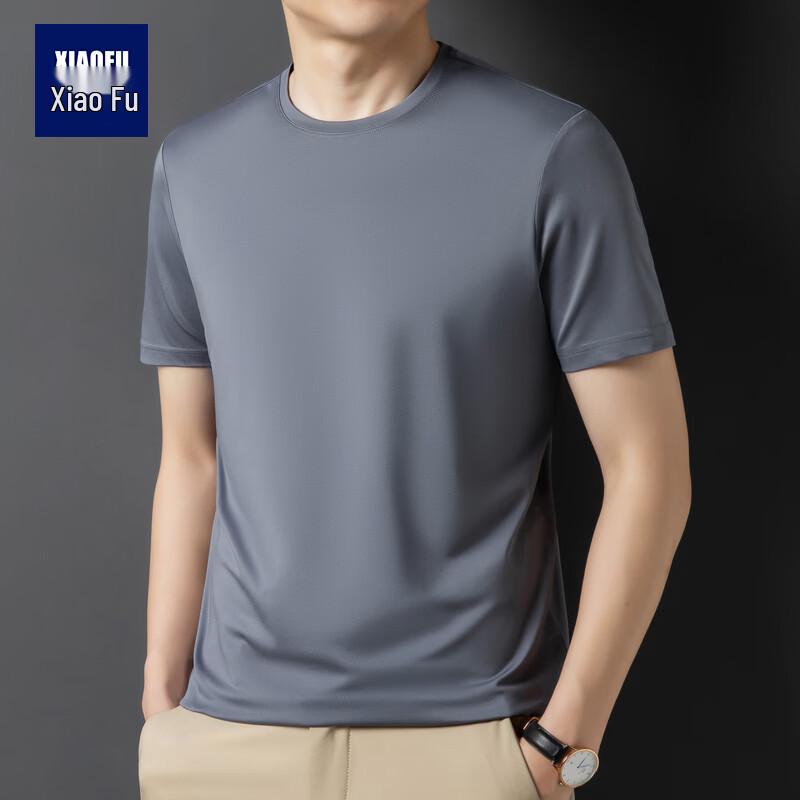 Men s Loose Fit Round Neck Short Sleeve Shirt M
