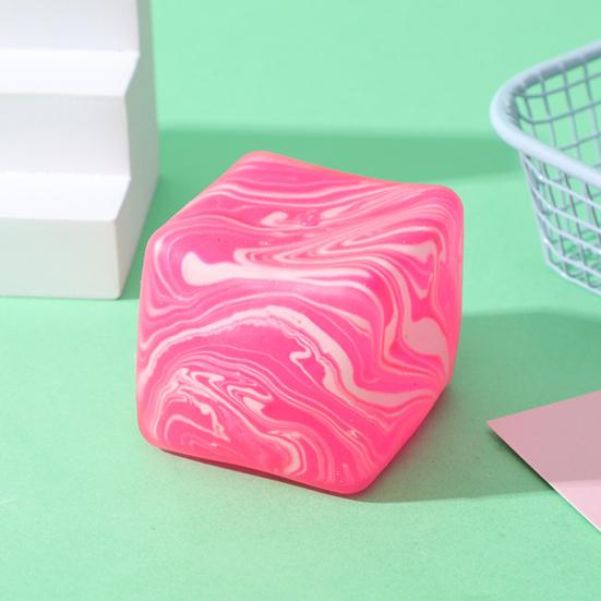 Flow Pattern Cube Squeeze Toy Anxiety Relief Stress Ball Sensory Toy Decompression Stress
