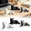 Cute Shelf Accents for Living Room 3D Printed Geometric Cat Figurine, Minimalist Desktop Sculpture Lovers, Simple Aesthetic Decor Nordic Style