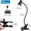 Black LED Desk Lamp 3 Color Modes Table Lamp Morden Lamp Clip On Reading Light  Bedside