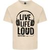 Live Life Loud Rock n Roll Gitarrenmusik Herren Leichtes Baumwoll-T-Shirt Unisex T-Shirt