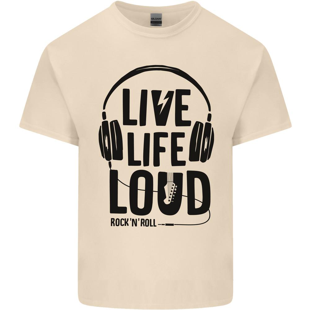 Live Life Loud Rock n Roll Guitar Music Mens Light Cotton T-Shirt Unisex T-Shirt XXXXL