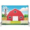 1pc rural farmhouse barn door background polyester farm party supplies festival themes theme event banners