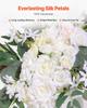Artificial Wedding Arch Flowers Kit White With 2 Pcs Flowers 1 Pcs Drapes