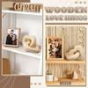 Chain Link Design Interlocking Wooden Hearts Romantic Wood Grain Wooden Heart Knot Decor Handmade Carved Olive Wood Hearts