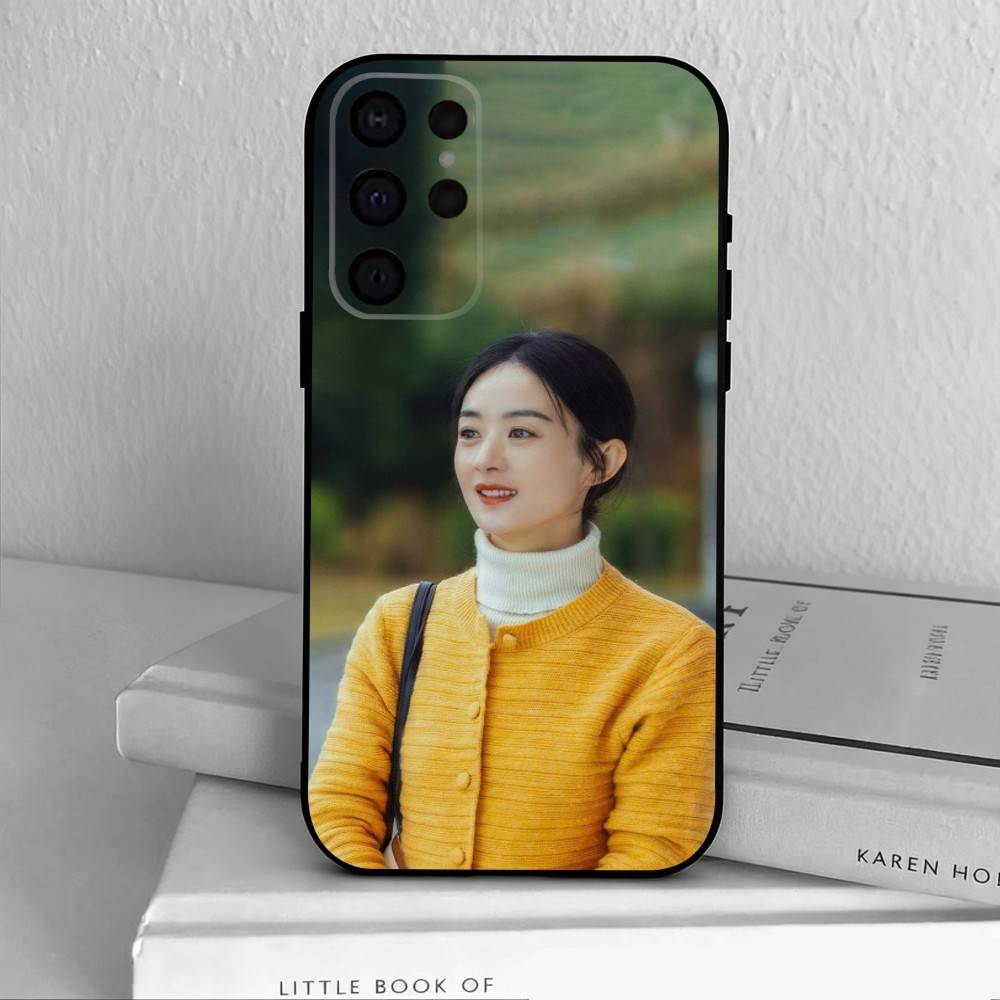 Orientalische Schönheits-Schauspielerin Zhao Liying Handyhülle Für Samsung S25,S24,S21,S22,S23,S30,Ultra,S20,Plus,Andere Weiche Schwarze Hülle