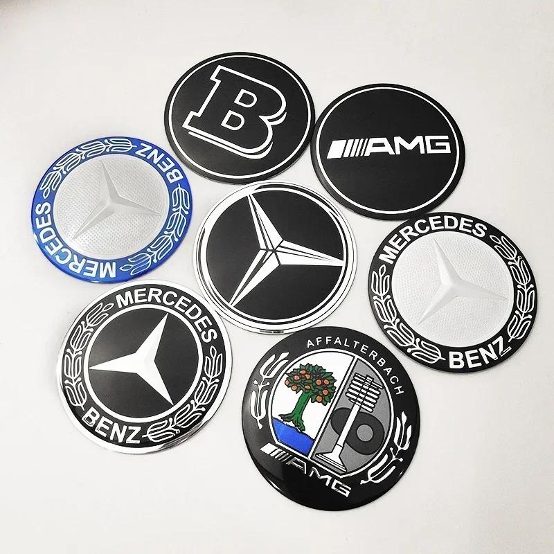 4pcs 56mm 60mm 65mm 75mm Car Wheel Center Hub Caps Sticker Badge For Mercedes Benz A B C E class GLA GLC CLA GLK W204 W205 W212
