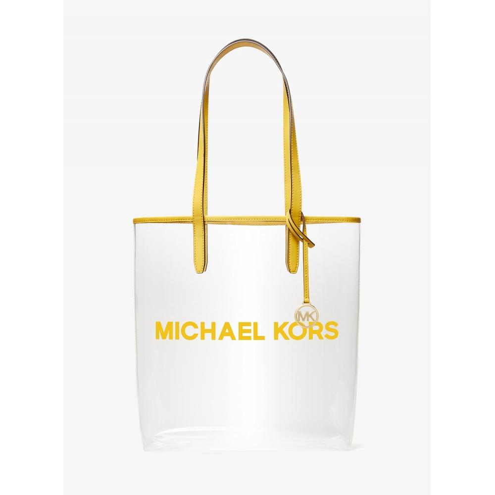 

MICHAEL KORS THE MICHAEL BAG ПРОЗРАЧНАЯ ВИНИЛОВАЯ СУМКА БОЛЬШАЯ 35S4G01T3P5455 ЗОЛОТИСТЫЙ ЖЕЛТЫЙ