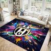 Juventus FC Design Kristall-Samt-Teppich Gemütlich Nicht?Rutschfester Teppich mit Aufdruck für Schlafzimmer Wohnzimmer Eingang