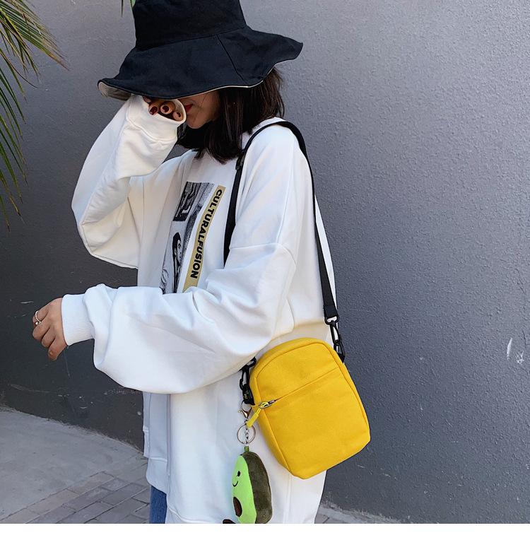 Urocza płócienna kwadratowa torba w stylu koreańskim z kreskówką Demon Hunter dla dzieci i nastolatków