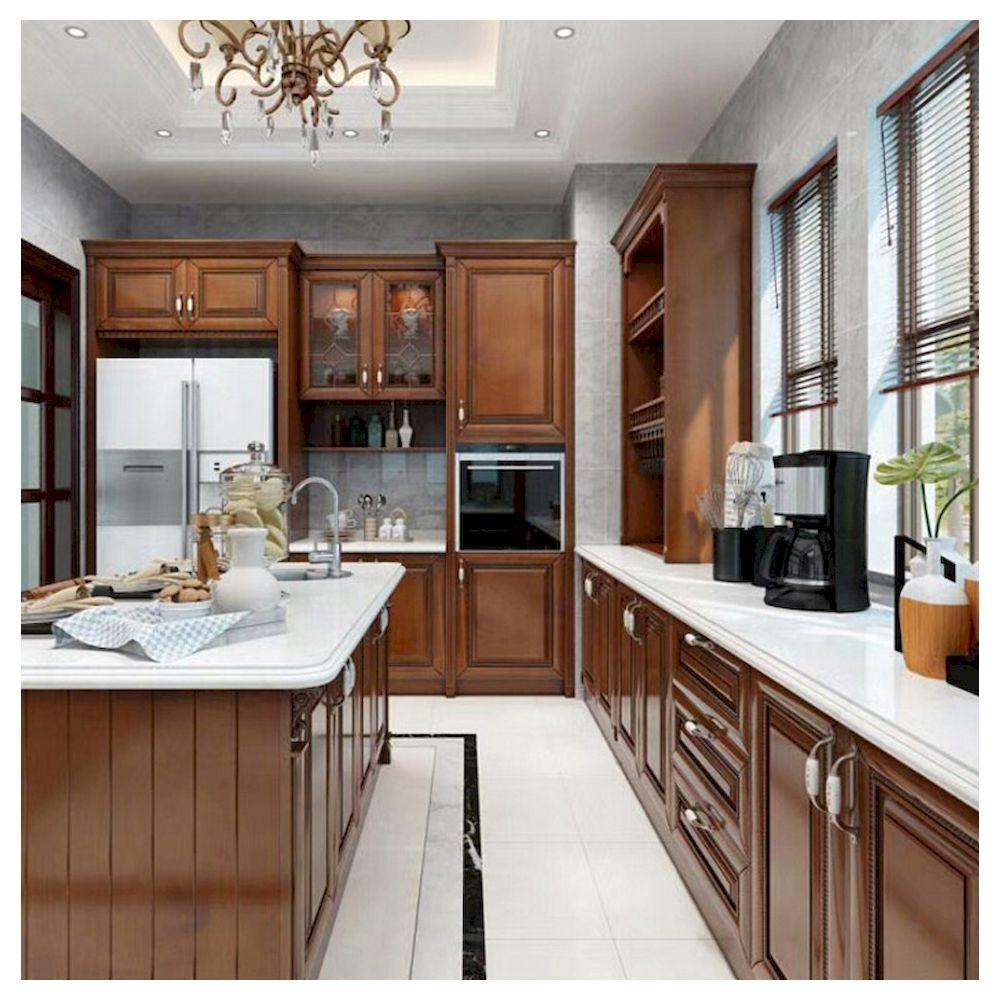 PRIMA White Oak Luxury American Custom Kitchen Cabinet Shaker Style Cabinet Door Farmhouse Kitchen Cabinet Furniture Set