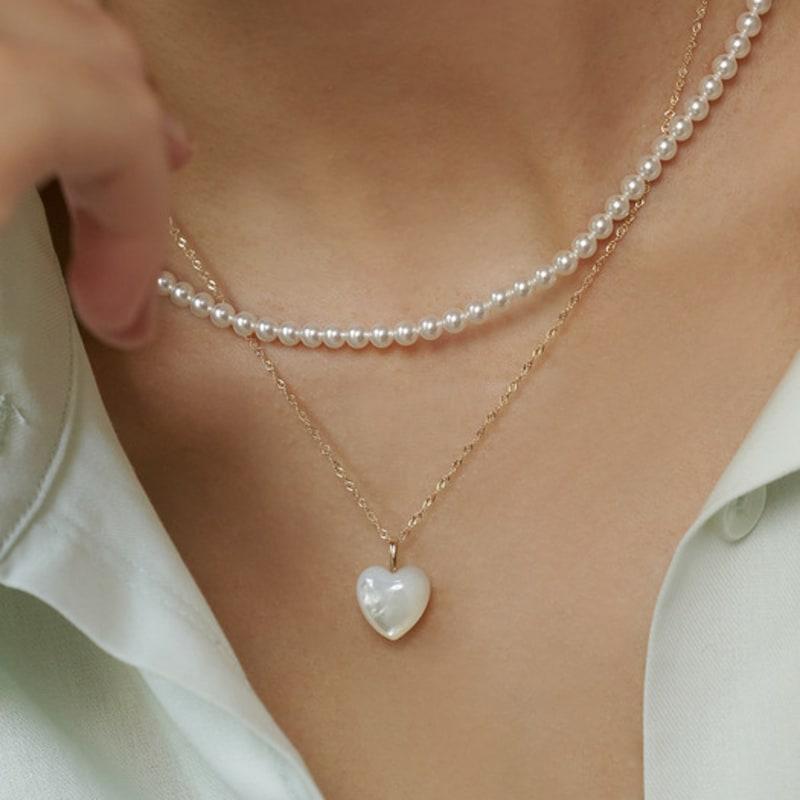 LUNNE 14k Heart Gemstone Pendant (14K Gold) #LFP01