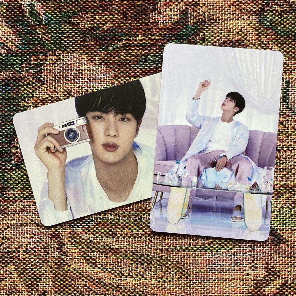 [USED] Korean Jin Unreleased BTS BE Bangtan Rakidro Trading Cards 2 Pieces