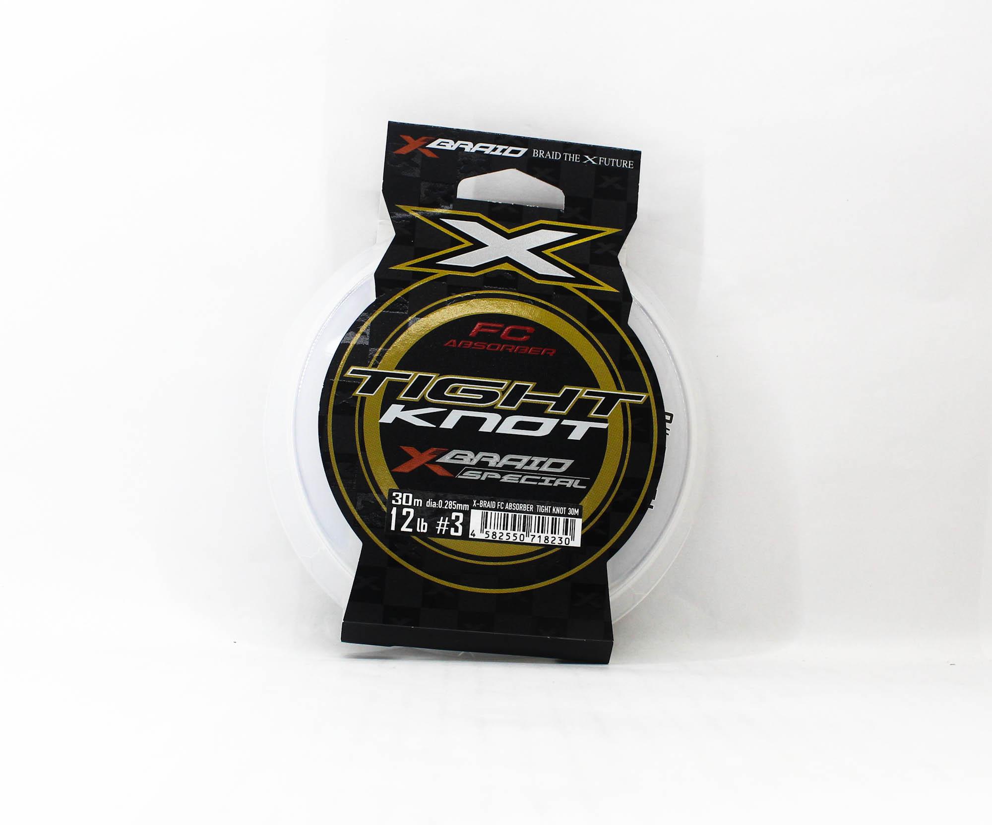 

YGK X Braid Absorber Флюорокарбоновый шок-лидер Плотный узел 30м 12lb (8230) чистый