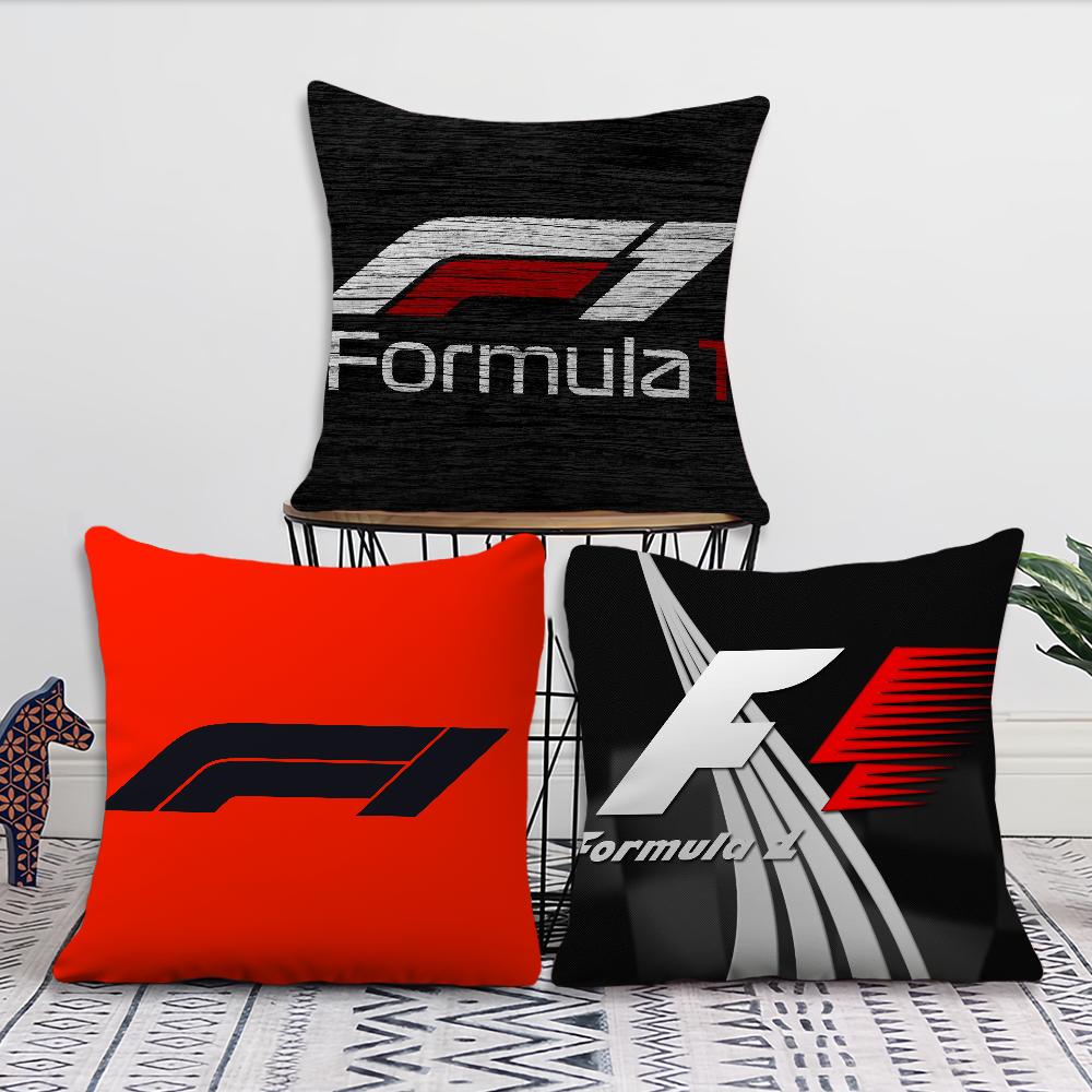 F-Formula 1 Car Logo F1 Fashion Cushion Cover Pillow Sofa Printing Decoration Room Home Office Coffee Shop Car Nordic Simplicity