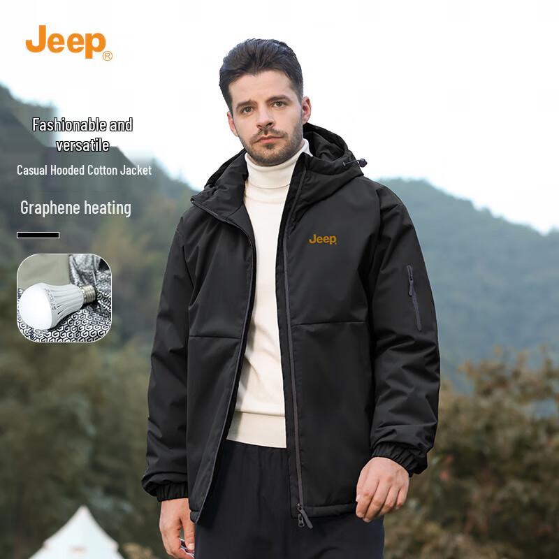 

Jeep Men s Hooded Windproof Padded Jacket 3XL
