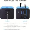 Universeller Reiseadapter Reiseladegerät für US EU UK AUS Reisen mit 3 USB- und 1 Typ-C-Anschluss