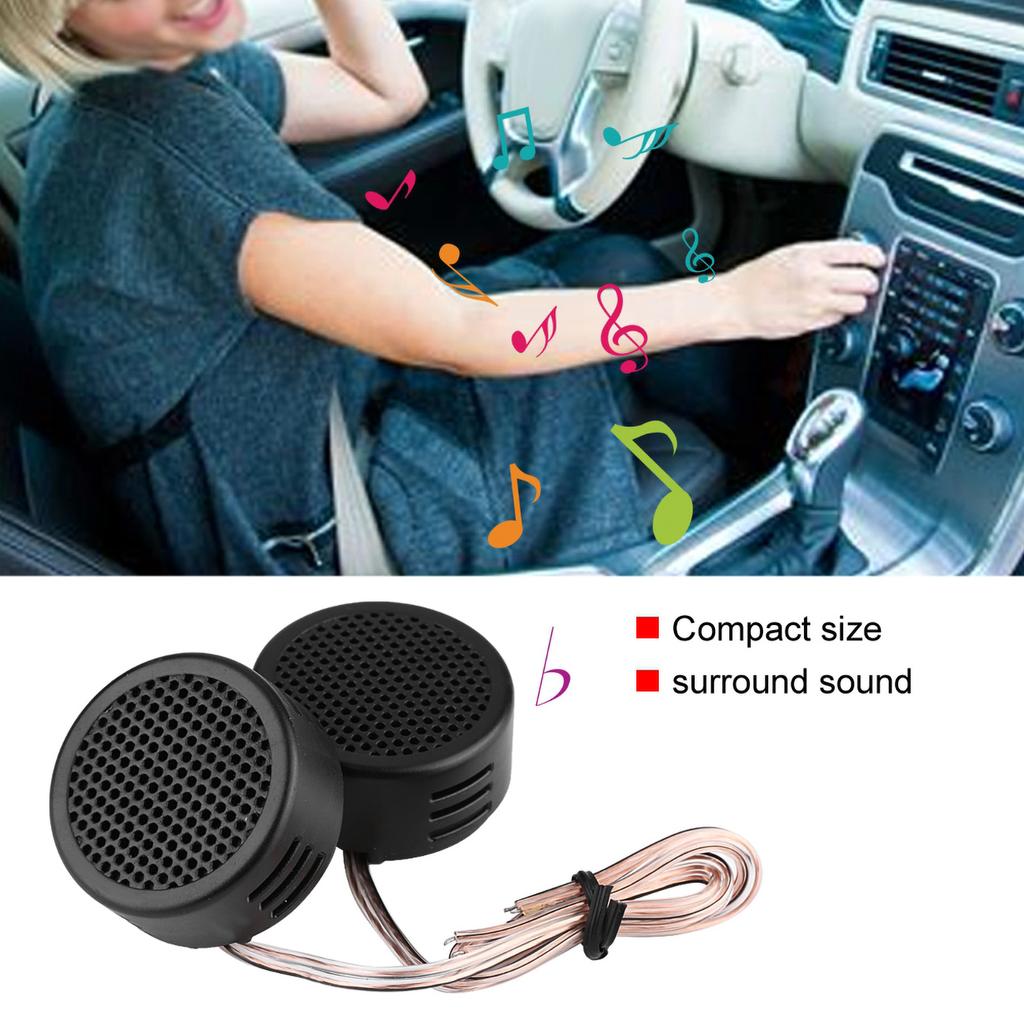 Black 12V 500W Mini Car Speaker Audio Tweeter 35mm 98dB Loudspeaker Automobile Speaker