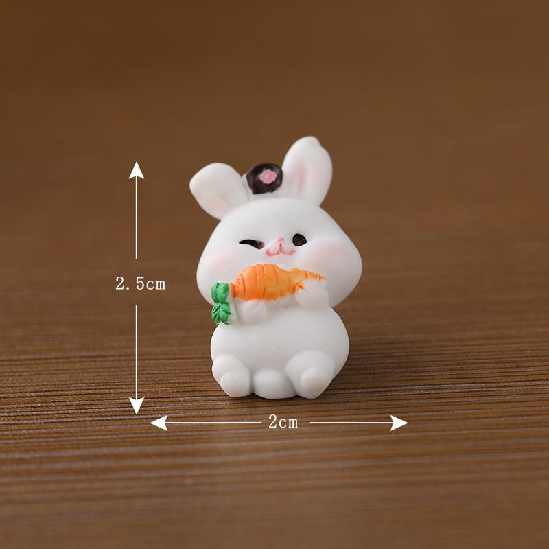 Charming Resin Bunny Figurines Playful Cartoon Animals For Miniature Garden