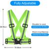 Correas Reflectantes de Alta Visibilidad Seguridad en el Trabajo Nocturno Correr Ciclismo Seguridad Chaleco Reflectante Ajustable Alta Visibilidad Reflectante