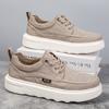 Fashion Personality Mens Casual Shoes New Design Lace-up Vulcanize Shoes Thick Sole Sneakers Versatile Thick Bottom Male Canvas Footwear