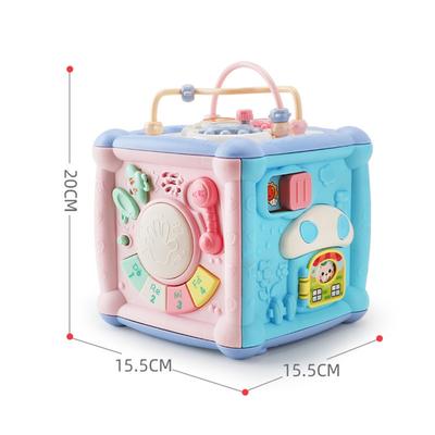 Bebek Müzikli Çokyüzlü Geometrik Yapı Blokları Oyuncak Çok Fonksiyonlu Erken Eğitim Oyuncak 0-3 Yaş İçin