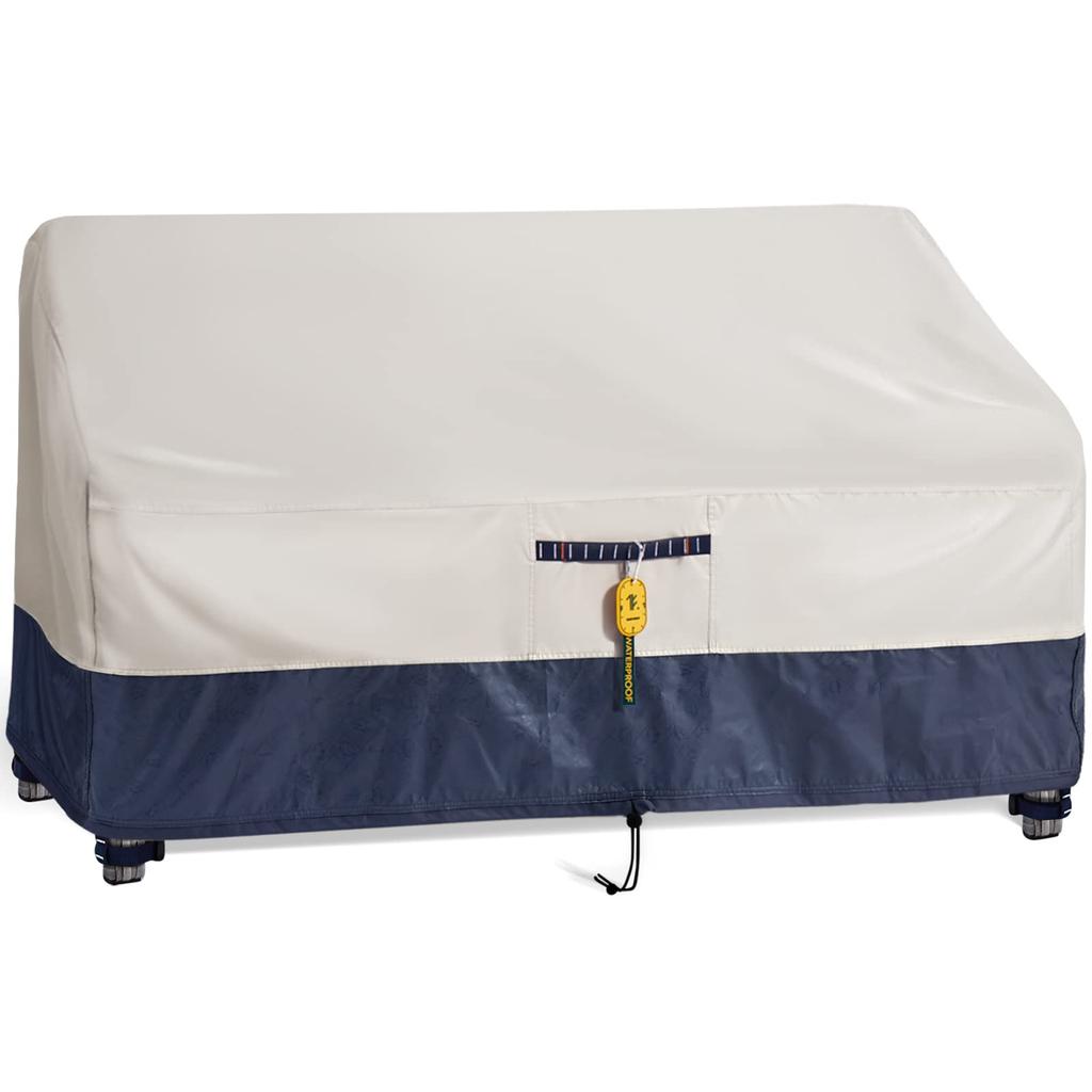 Patio Sofa Covers 100% Waterproof Loveseat Covers Lawn 600D Oxford Patio Couch Bench Covers for Outdoor Furniture Protectors