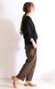 Gold Japan Plus Size Knit Top with Voluminous Keyhole Buttoned Balloon Long for Size Black Women's Sleeves, Neck, Sleeves, Design, Sleeves, Commuting,