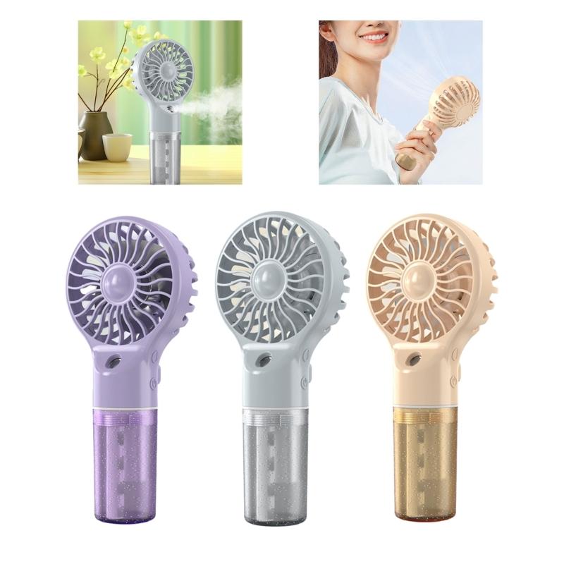 Misting Fan Handheld Fan HandHeld Misting Fan Rechargeable 4 Speed Adjustment Small Mister Fan Cooling Water Spray