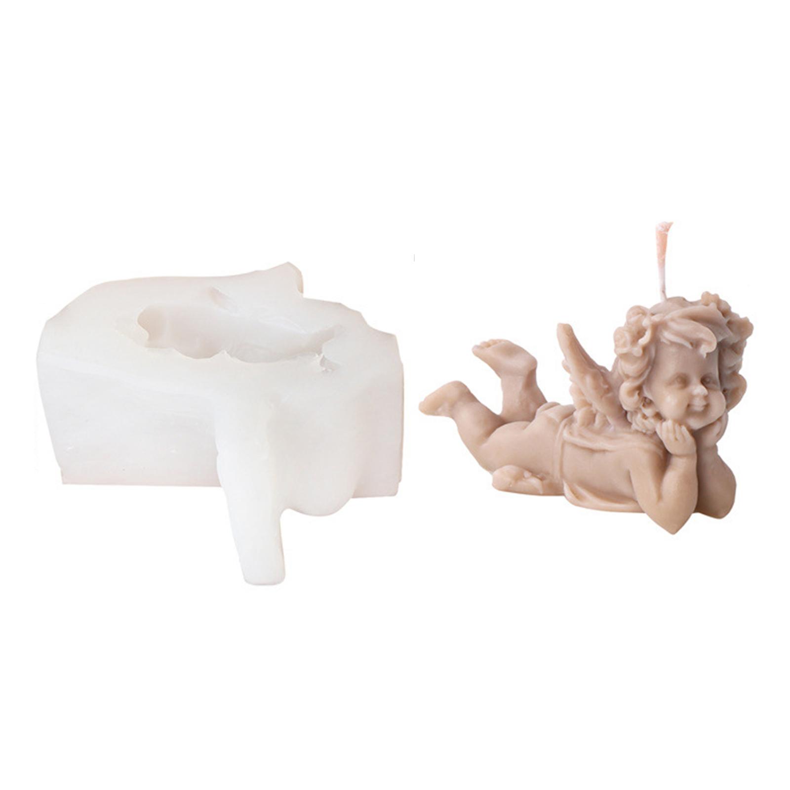 

Силиконовая форма для свечей ангела, ручная работа, форма для ароматических свечей с крыльями ангела, сделай сам, форма для шоколадного мыла, изготовления свечей, смола I