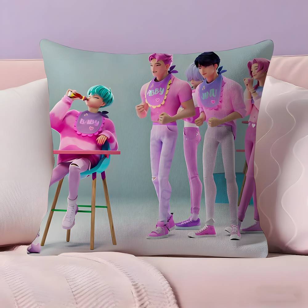 Hot KPop S-Saja Boys Pillow Case Pillowcase Ultra Soft Skin Friendly Fabric Cloud Like Comfort & Concealed Zipper