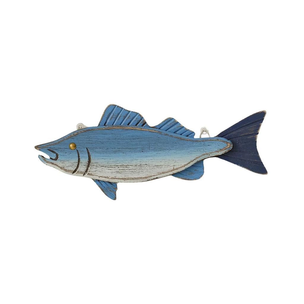 Hanging Fish Sculpture,Nursery Coastal Ornament Beach Theme Decor Nautical Wooden Wall Plaque for Ocean Theme Room Outside Hotel