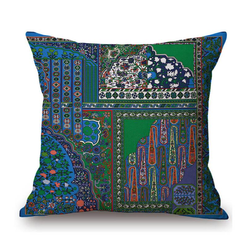 Luxury Classic Flower Pattern Elephant Animal Decorative Cotton Linen Sofa Pillow Cover Modern Aesthetic Art Cushion Cover Case