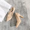 Fashion Women's Shoes Sexy Non Slip Ladies Pumps Square Heels Chic Point Spring Stylish Quick Delivery Beau Today Footwear Wholesale