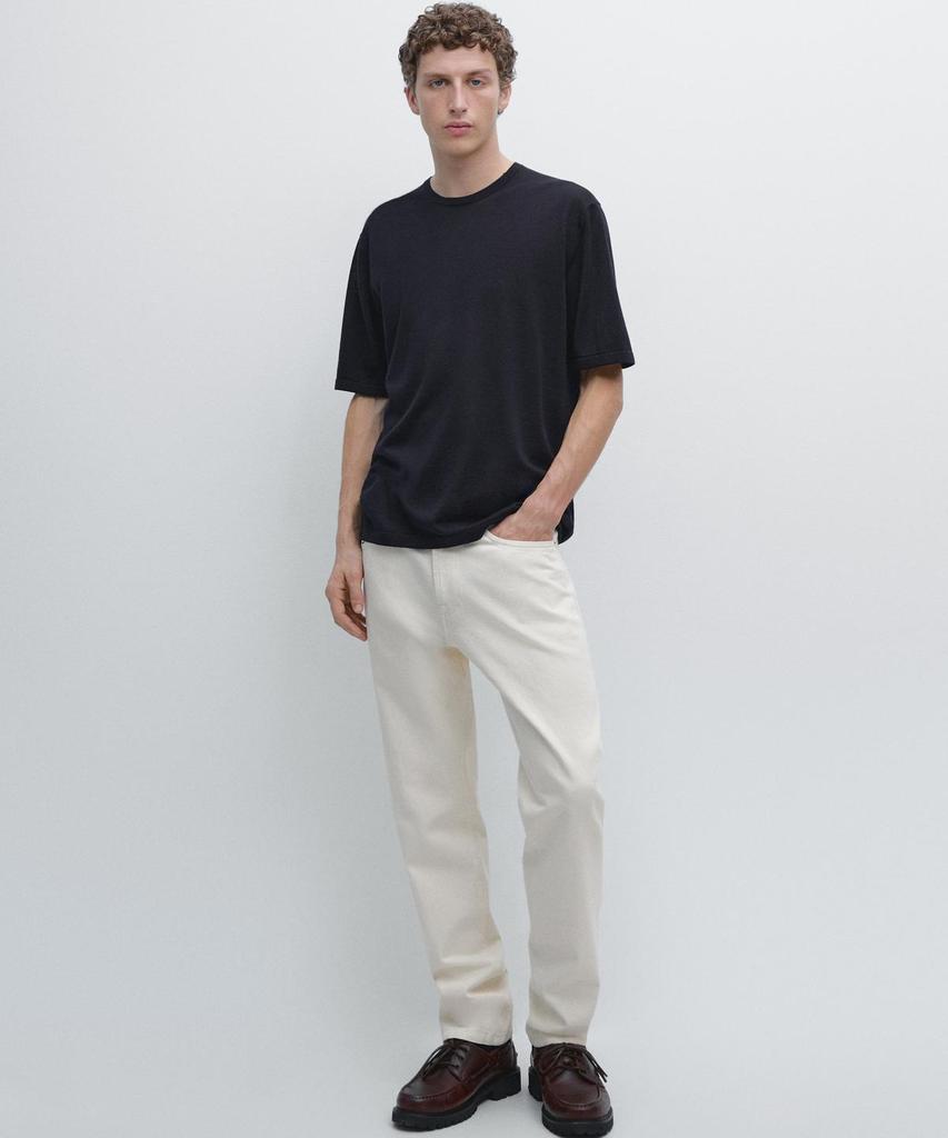 Masimodutti Wool Blend Short Sleeve T-Shirt