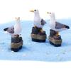 5Pcs Micro Landscaping Decor Sea Bird Seagull Stand Stump Miniature Fairy Garden Home Houses Decoration Craft DIY Accessories, Outdoor Décor