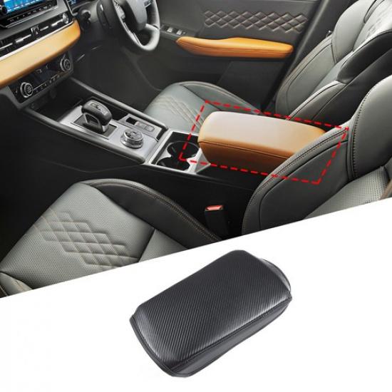 Black & Red Center Console Armrest Box Cover Trim For Mitsubishi Outlander 22-24