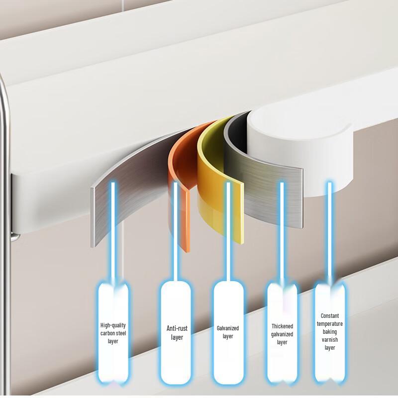 Cream Style 3-Tier Stainless Steel Kitchen Spice Rack