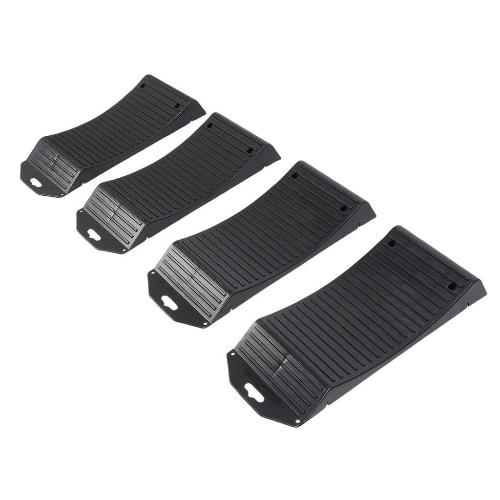 4Pcs Tire Protection Ramp Set Polypropylene Anti Slip Vehicle Storage Ramp Set for Flat Spot and Flat Tire Prevention