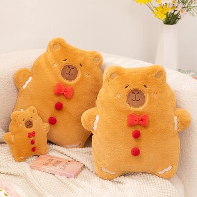 Cute Gingerbread Capybara Throw Pillow Plush Toy Doll Kapibara Doll Doll Christmas Gift