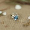 Adjustable Blue Topaz Ring: 925 Sterling Silver Handmade Jewelry