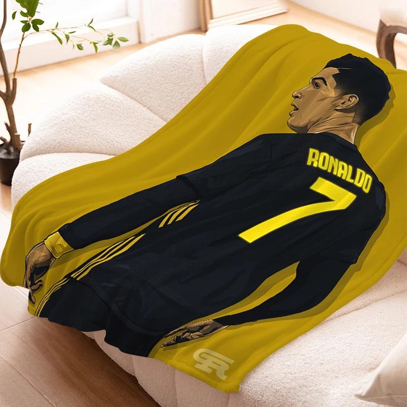 Sofa Blankets for Winter Cristiano Ronaldo Warm Knee Bed Fleece Custom Camping Fluffy Soft Blankets Microfiber Bedding King Size